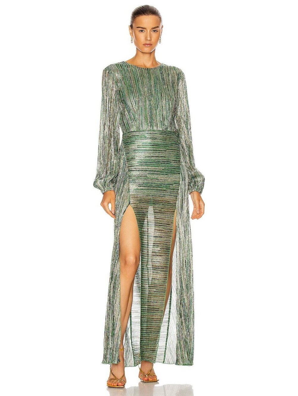 NWOT ROTATE Birger Christensen Lisa Dress Fern Green US 6